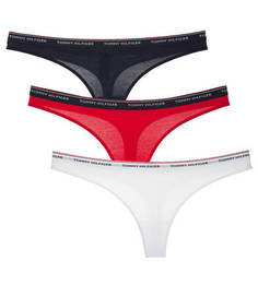 Комплект из трех хлопковых трусов-стрингов Tommy Hilfiger