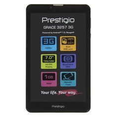 Планшет PRESTIGIO Grace 3257 3G, 1GB, 16GB, 3G, Android 7.0 черный [lwpmt32573gdcis]