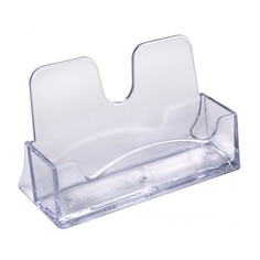 Подставка Стамм ВТ01 для визиток 55x100x40мм прозрачный пластик 25 шт./кор.