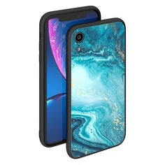 Чехол (клип-кейс) DEPPA Glass Case, для Apple iPhone XR, голубой [86510]