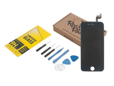 Комплект для самостоятельного ремонта телефона RocknParts Дисплей дня iPhone 6S Black +защитное стекло+набор инструментов+пошаговая инструкция 646351