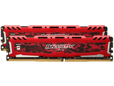Модуль памяти Crucial Ballistix Sport LT Red DDR4 DIMM 2400MHz PC4-19200 CL16 - 32Gb KIT (2x16Gb) BLS2C16G4D240FSE