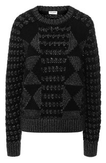 Пуловер фактурной вязки Saint Laurent