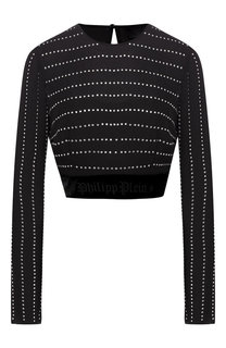 Укороченный топ с декоративной отделкой Philipp Plein