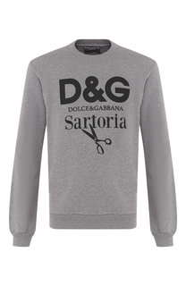 Хлопковый свитшот с принтом Dolce & Gabbana