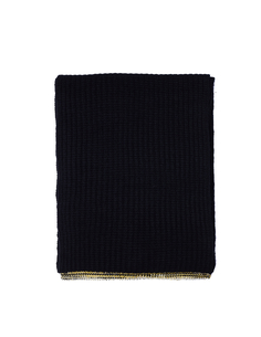 Черный кашемировый шарф Maison Margiela