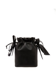 Кожаная черная сумка с кулиской Simone Rocha