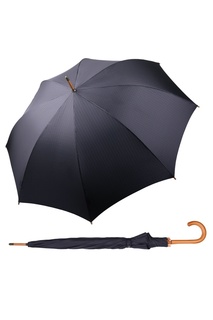 Зонт-трость с коричневой ручкой "Клетка штрих трость" Goroshek