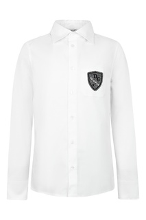 Белая рубашка с нашивкой Dolce&Gabbana Children