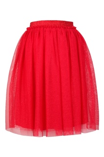 Красная пышная юбка-миди Il Gufo