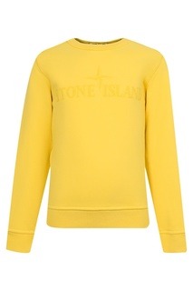 Желтый свитшот с логотипом Stone Island Kids