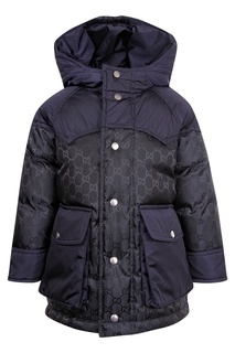 Пуховик с монограммами Gucci Kids