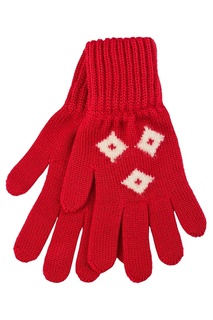 Красные вязаные перчатки Dolce&Gabbana Children