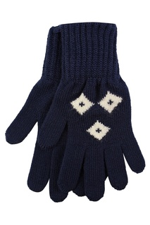 Синие вязаные перчатки Dolce&Gabbana Children