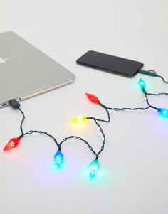 Зарядное USB-устройство с дизайном в виде новогодней гирлянды Fizz - Мульти