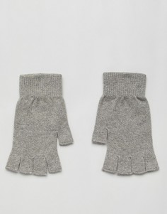 Серые меланжевые перчатки без пальцев ASOS DESIGN - Серый