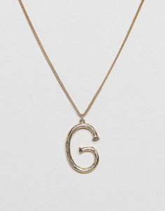 Ожерелье с подвеской-инициалом G DesignB London - Золотой