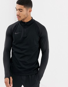 Черный свитшот с молнией Nike Football Squad Drill 894631-010 - Черный