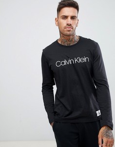 Лонгслив с монограммой Calvin Klein - Черный