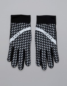 Черные перчатки для бега со светоотражающим принтом ASOS 4505 - Черный