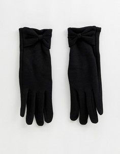 Перчатки с бантиками 7X - Черный