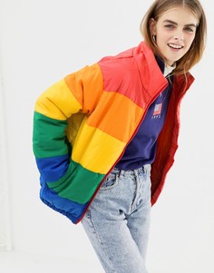 Дутая куртка в разноцветную полоску Daisy Street - Мульти