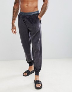 Велюровые джоггеры с манжетами Calvin Klein - Черный