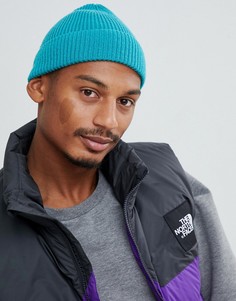 Сине-зеленая шапка-бини ASOS DESIGN - Зеленый