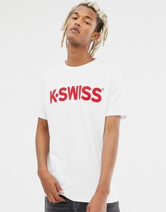 Белая футболка с логотипом K-Swiss - Белый