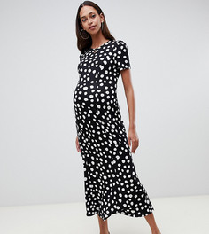 Чайное платье макси в горошек ASOS DESIGN Maternity - Мульти