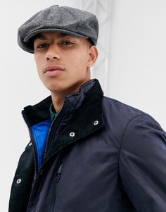 Серая кепка газетчика с узором в елочку New Look - Серый