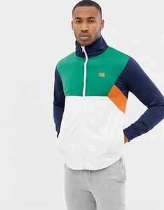 Белая спортивная куртка колор блок Pull&Bear - Белый Pull&;Bear