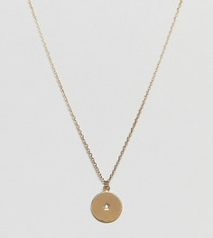 Позолоченное ожерелье с подвеской виде диска Orelia - Золотой