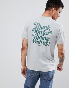 Серая футболка с принтом на спине Levis Skateboarding - Серый
