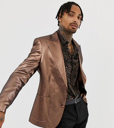 Приталенный блейзер медного цвета в стиле 70-х ASOS DESIGN - Золотой