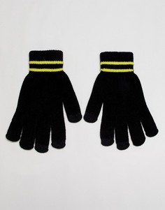 Перчатки в полоску 7X - Черный