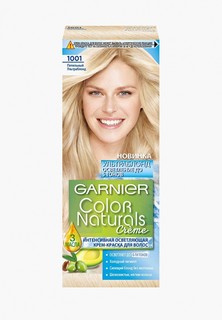 Краска для волос Garnier "Color Naturals", сияющий блонд без желтизны, оттенок 1001, Пепельный Ультраблонд, 148 г