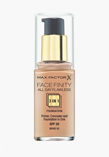 Тональное средство Max Factor Facefinity All Day Flawless 3 В 1, 55 Beige, 30 мл