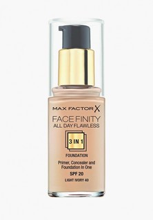 Тональный крем Max Factor Facefinity All Day Flawless 3 В 1, 40 Light Ivory, 30 мл