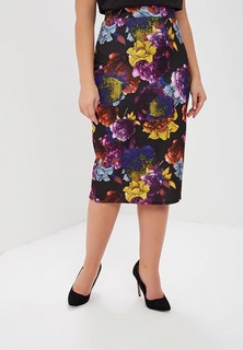 Юбка LOST INK PLUS PENCIL SKIRT IN BOLD FLORAL PRINT