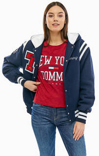 Полушерстяная куртка бомбер с капюшоном Tommy Jeans