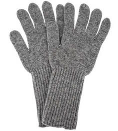 Полушерстяные перчатки серого цвета Calvin Klein