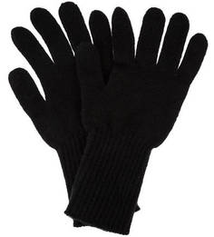 Полушерстяные перчатки черного цвета Calvin Klein