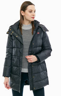 Удлиненный зимний пуховик с карманами Levis