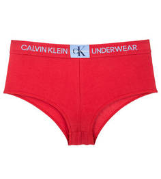 Хлопковые трусы-шорты красного цвета Calvin Klein