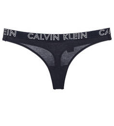 Хлопковые трусы-стринги синего цвета Calvin Klein