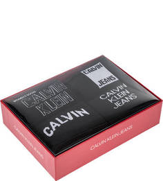 Комплект из четырех пар хлопковых черных носков Calvin Klein