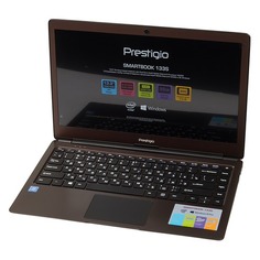 Ноутбук PRESTIGIO SmartBook 133S, 13.3&quot;, IPS, Intel Celeron N3350 1.1ГГц, 3Гб, 32Гб eMMC, Intel HD Graphics 500, Windows 10 Professional, PSB133S01ZFP_DB_CIS, темно-коричневый