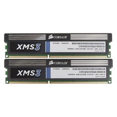 Модуль памяти CORSAIR XMS3 CMX4GX3M2A1600C9 DDR3 - 2x 2Гб 1600, DIMM, Ret