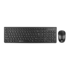 Комплект (клавиатура+мышь) OKLICK 220M, USB, беспроводной, черный